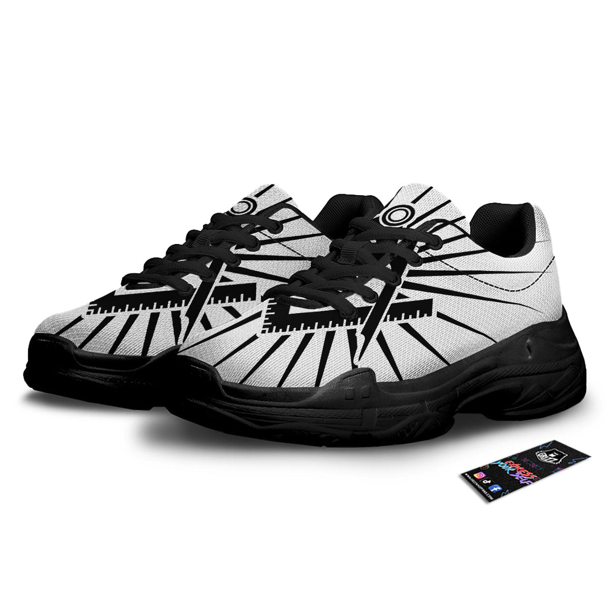 Symbol Freemasonry Print Black Chunky Shoes-grizzshop
