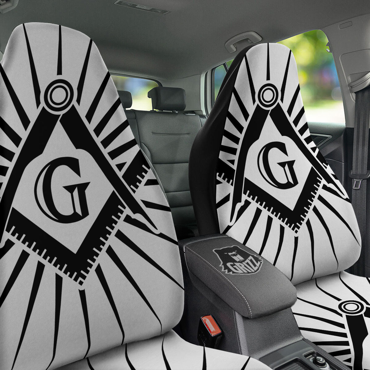 Symbol Freemasonry Print Car Seat Covers-grizzshop
