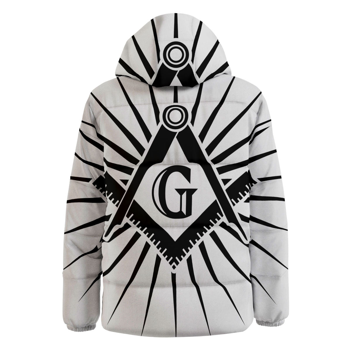 Symbol Freemasonry Print Down Jacket-grizzshop
