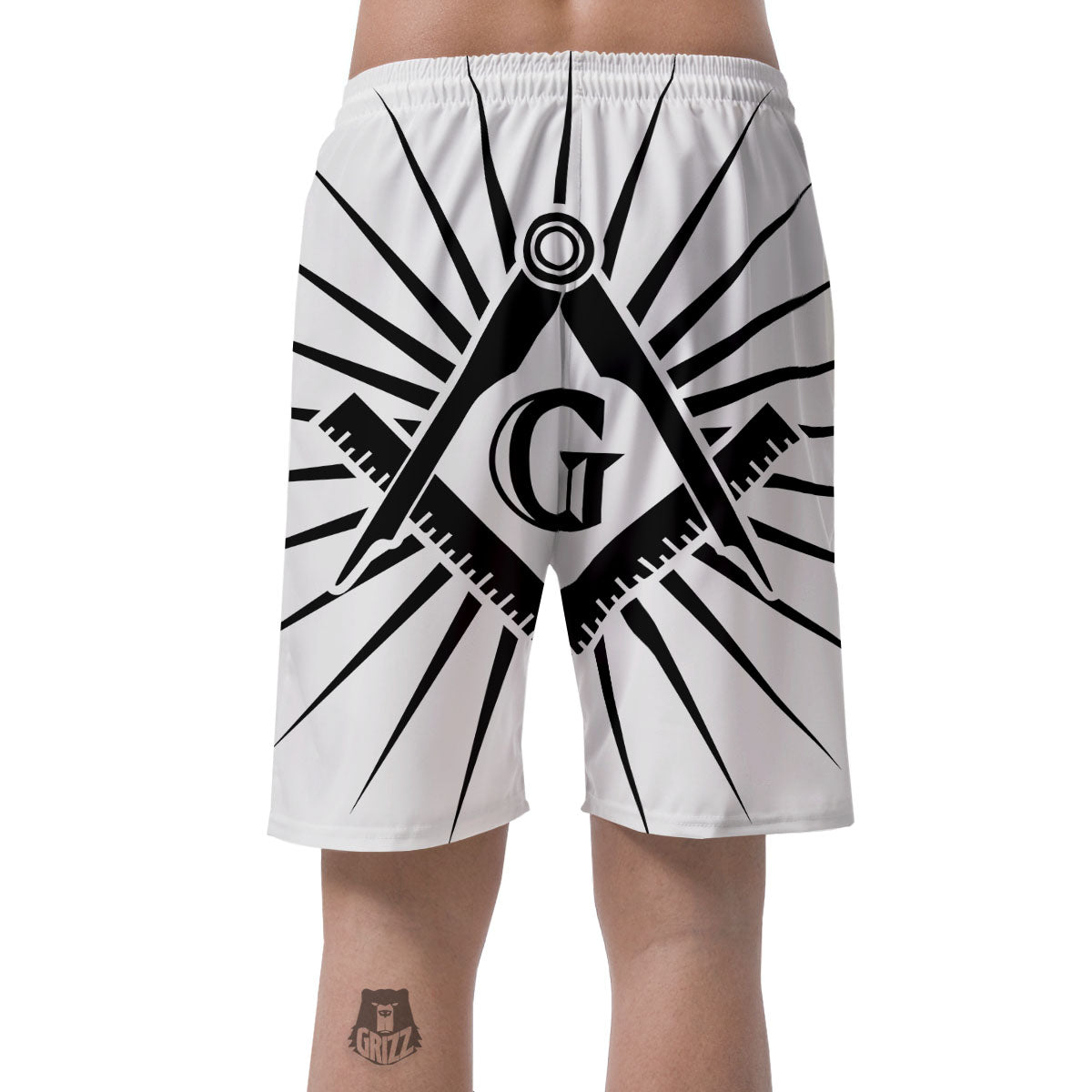 Symbol Freemasonry Print Men's Shorts-grizzshop