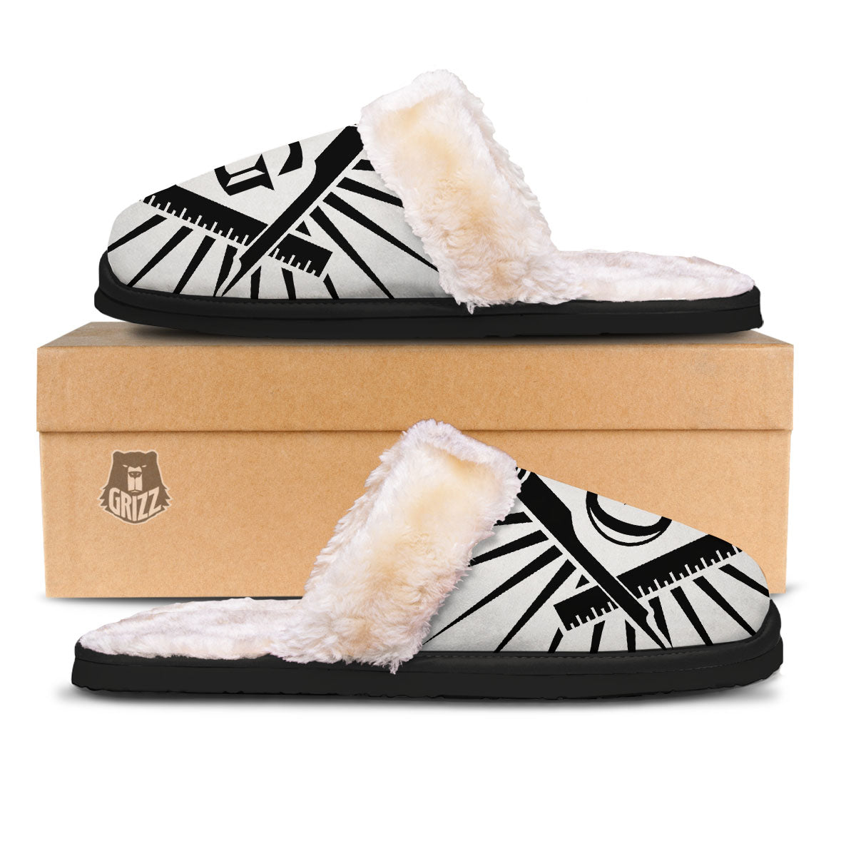 Symbol Freemasonry Print Slippers-grizzshop