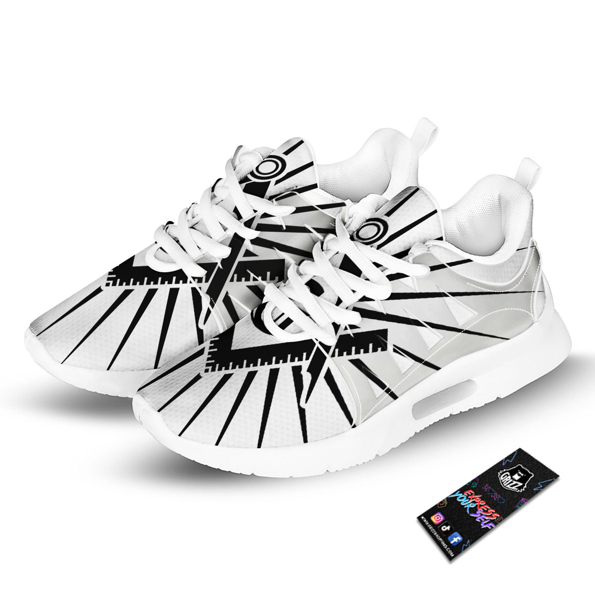Symbol Freemasonry Print Tennis Shoes-grizzshop