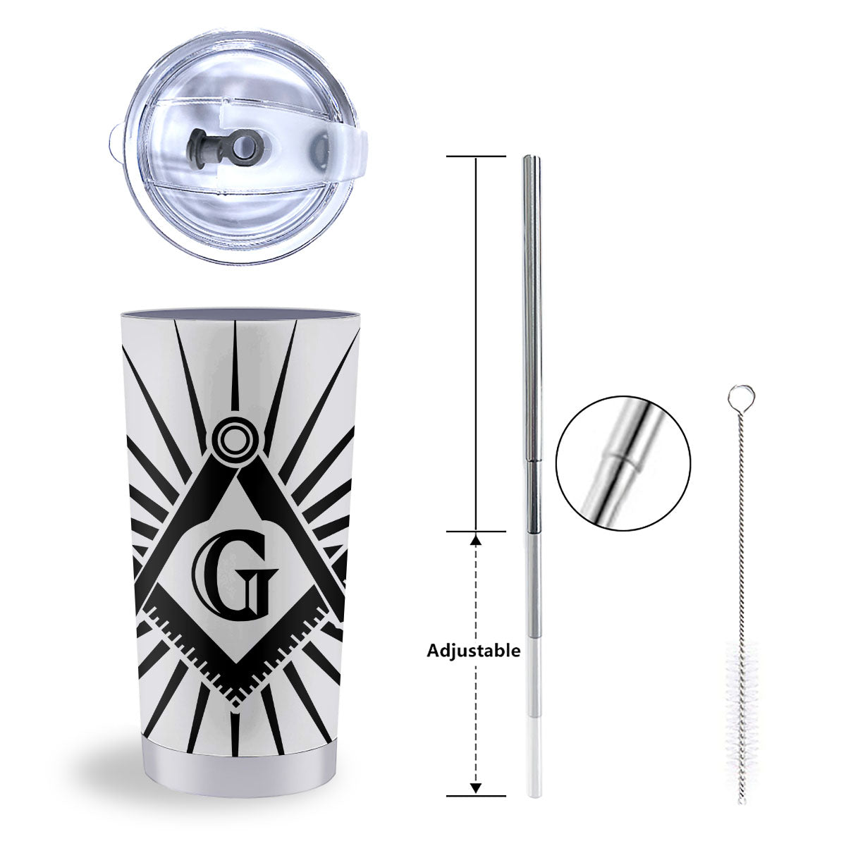 Symbol Freemasonry Print Tumbler-grizzshop