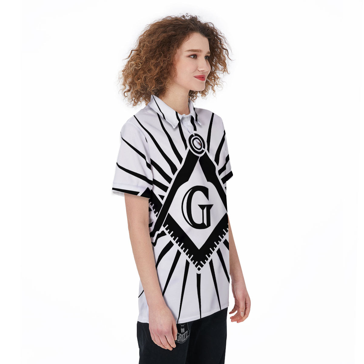 Symbol Freemasonry Print Women's Golf Shirts-grizzshop