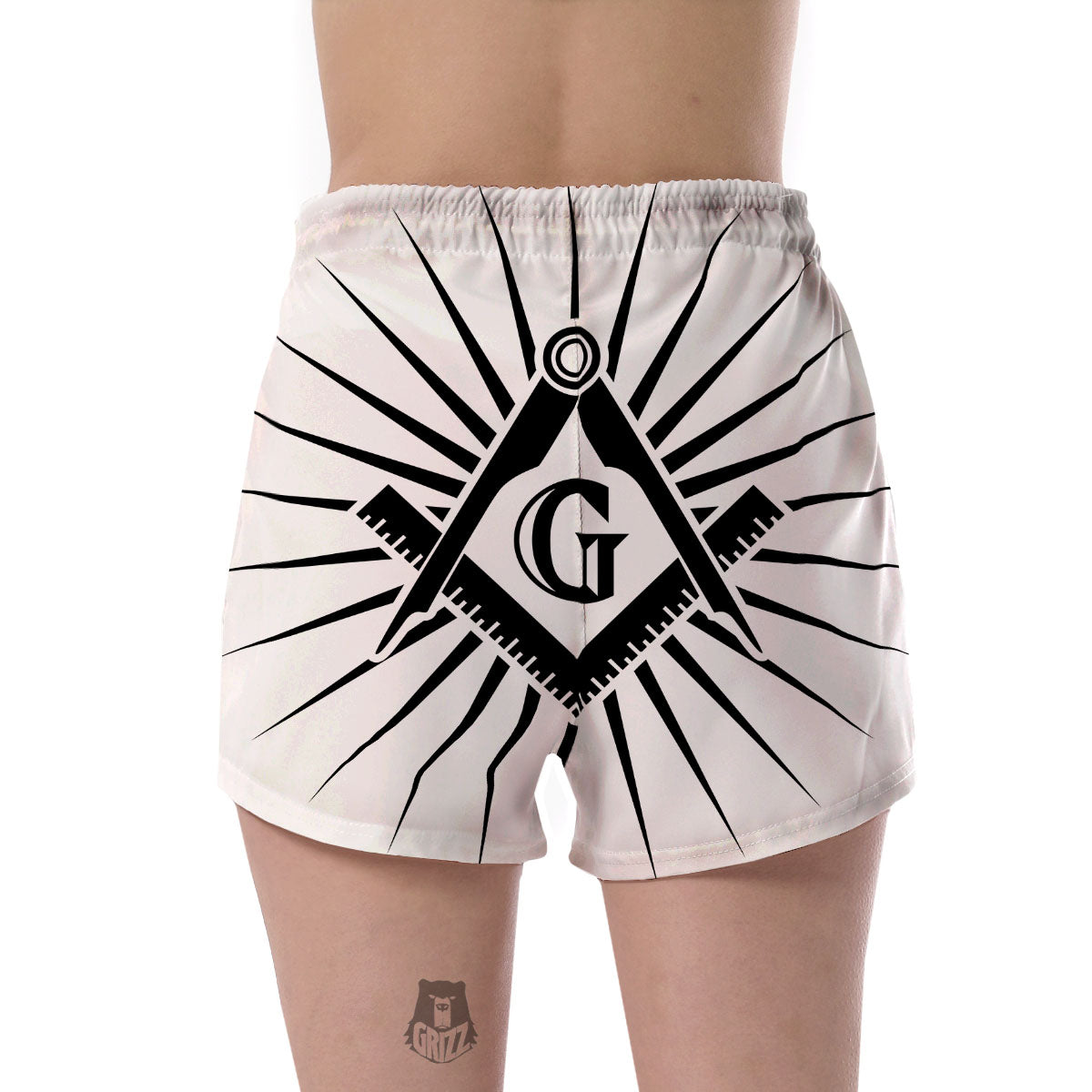 Symbol Freemasonry Print Women's Shorts-grizzshop