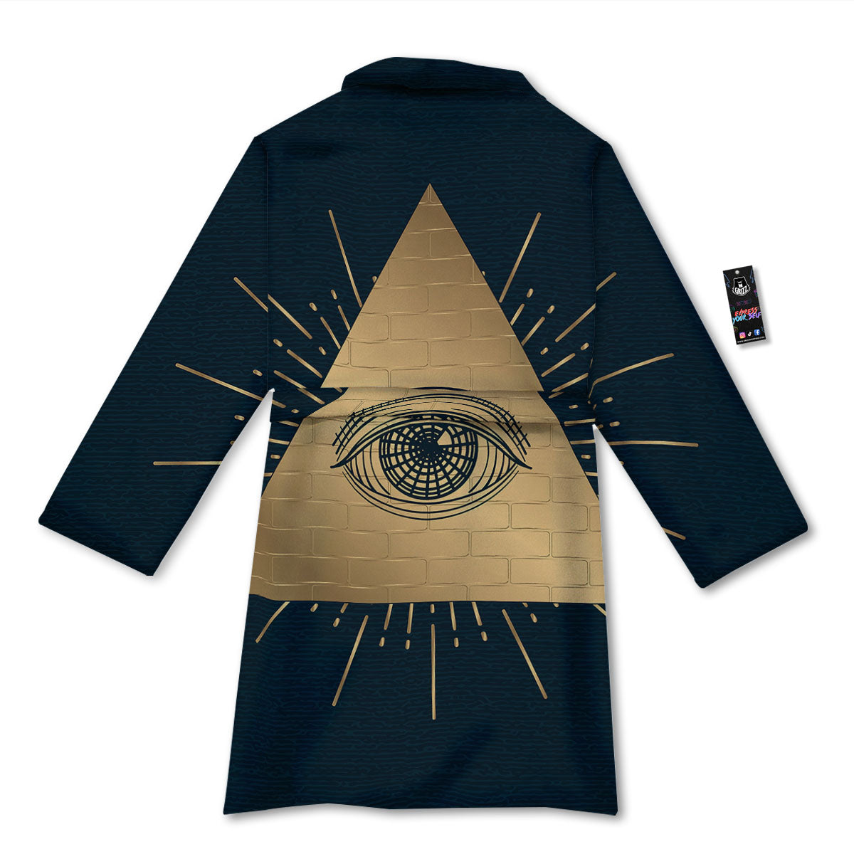 Symbol Illuminati Print Bathrobe-grizzshop