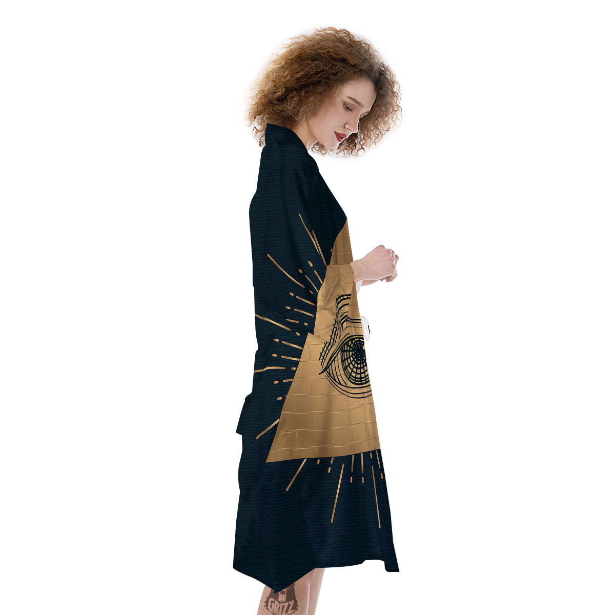 Symbol Illuminati Print Kimono-grizzshop