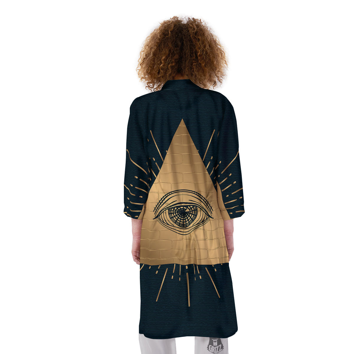 Symbol Illuminati Print Kimono-grizzshop