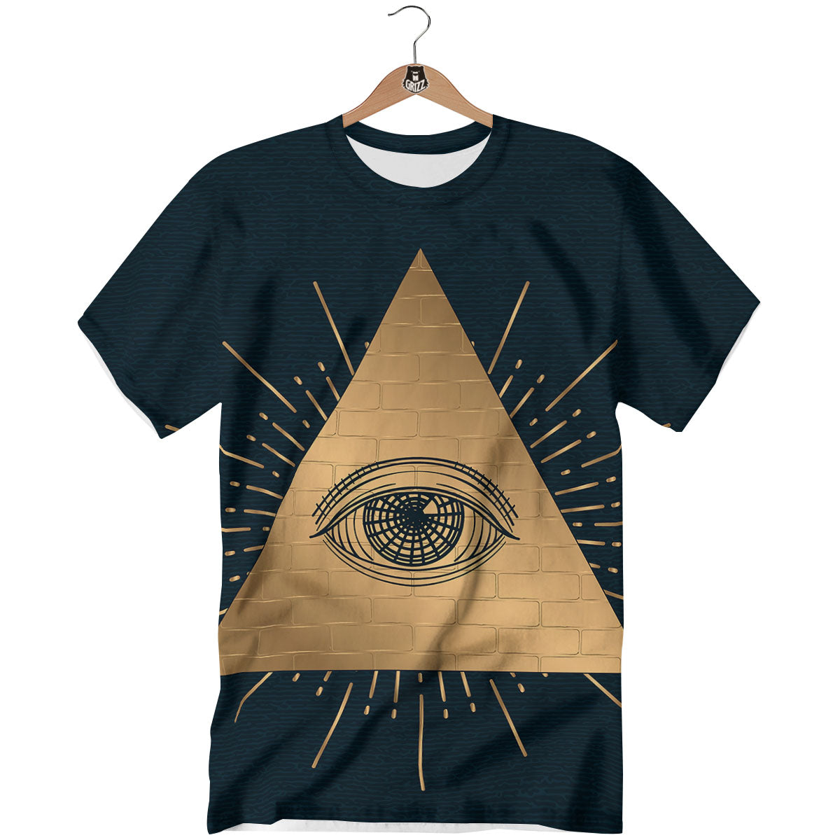 Symbol Illuminati Print T-Shirt-grizzshop