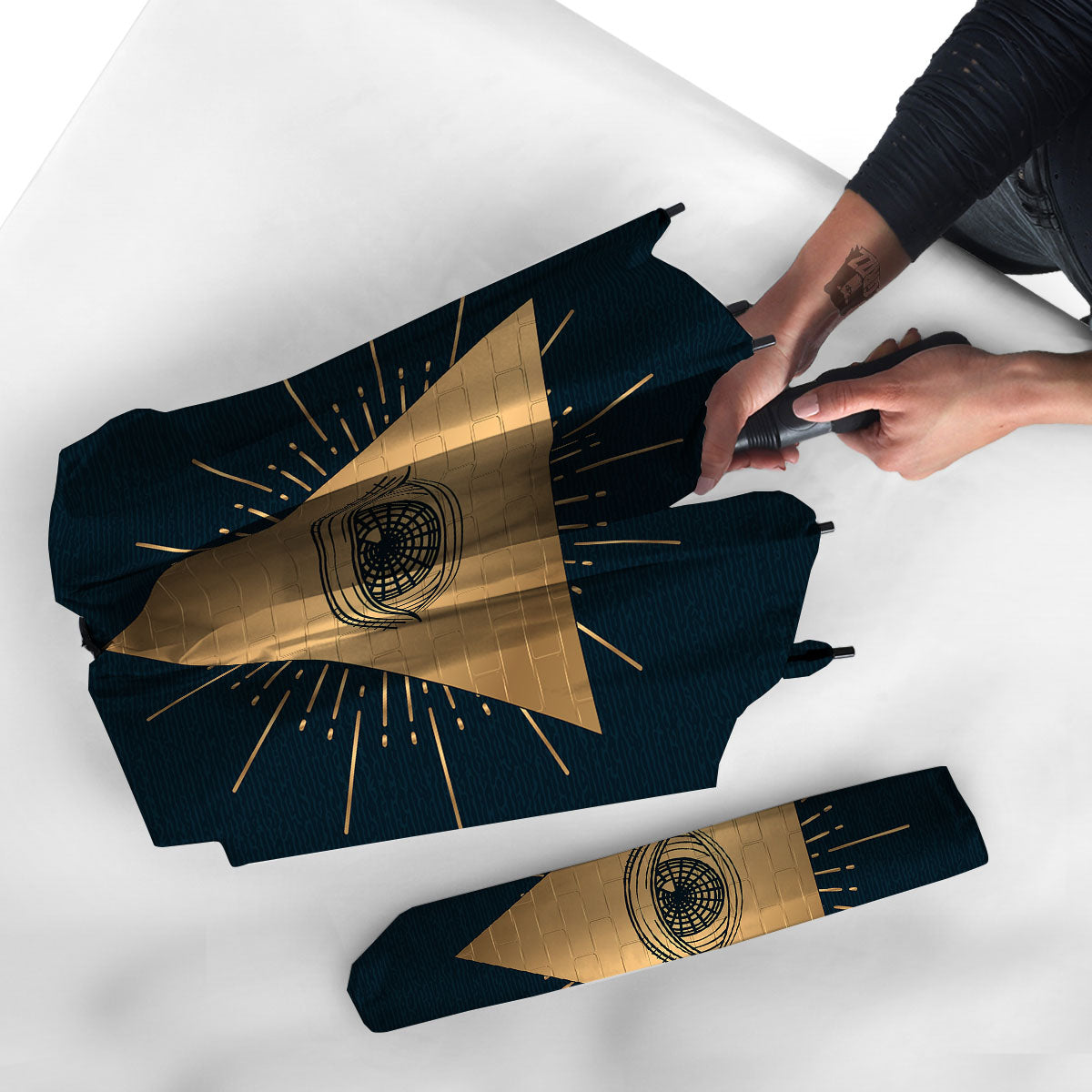 Symbol Illuminati Print Umbrella-grizzshop