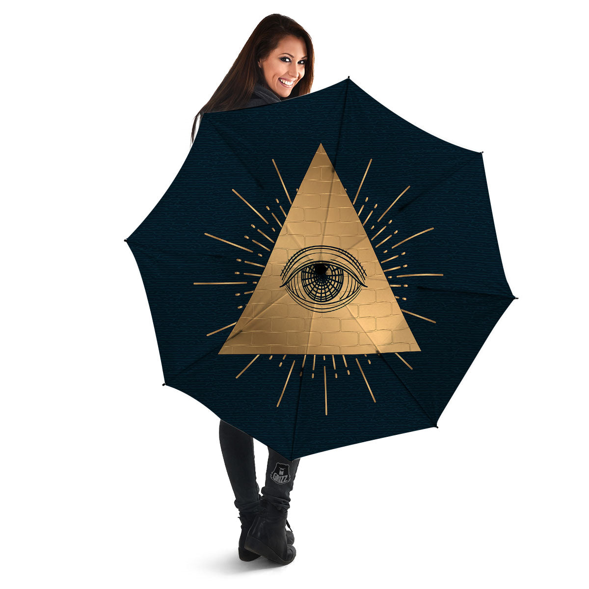Symbol Illuminati Print Umbrella-grizzshop