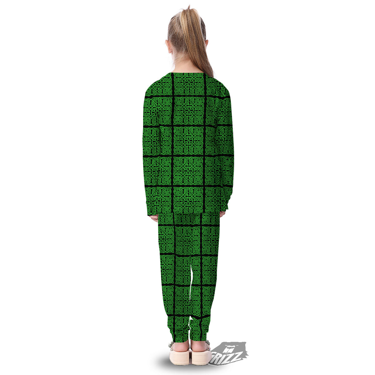 Symbol Irish Celtic Print Pattern Kid's Pajamas-grizzshop