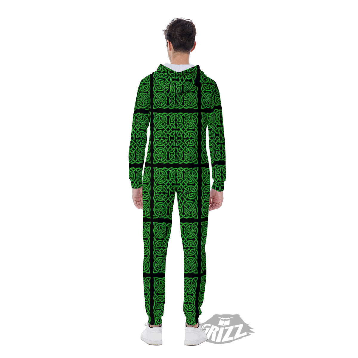 Symbol Irish Celtic Print Pattern Men's Jumpsuit-grizzshop