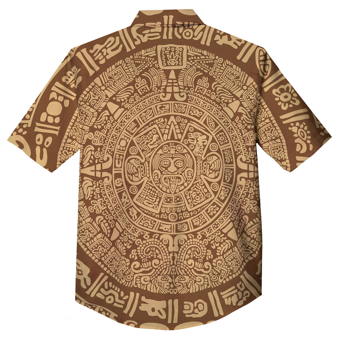 Symbol Mayan Print Button Up Shirt-grizzshop