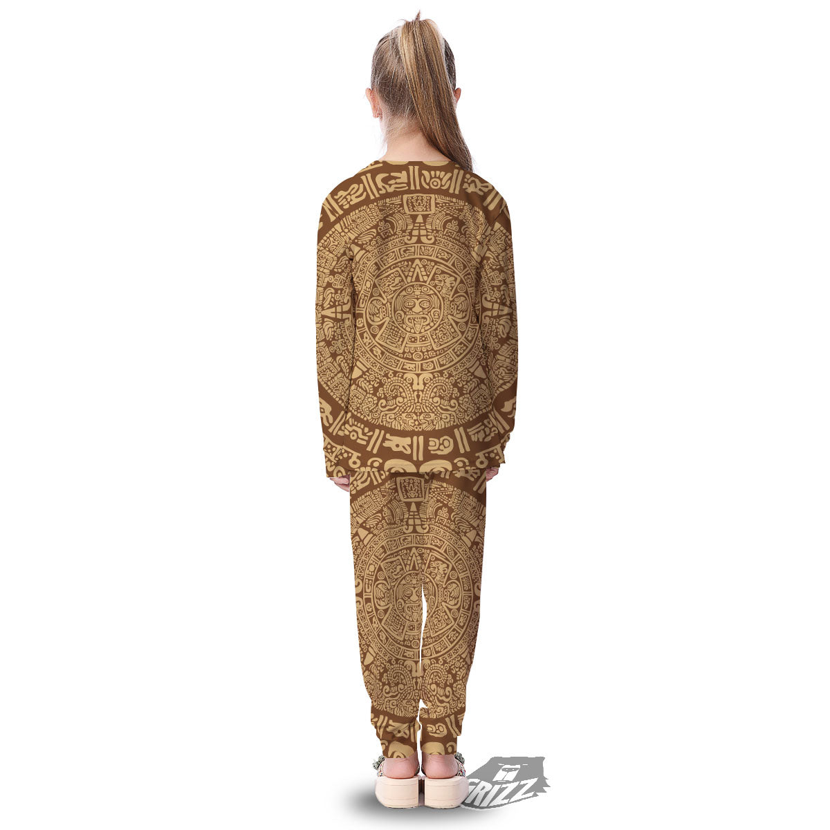 Symbol Mayan Print Kid's Pajamas-grizzshop