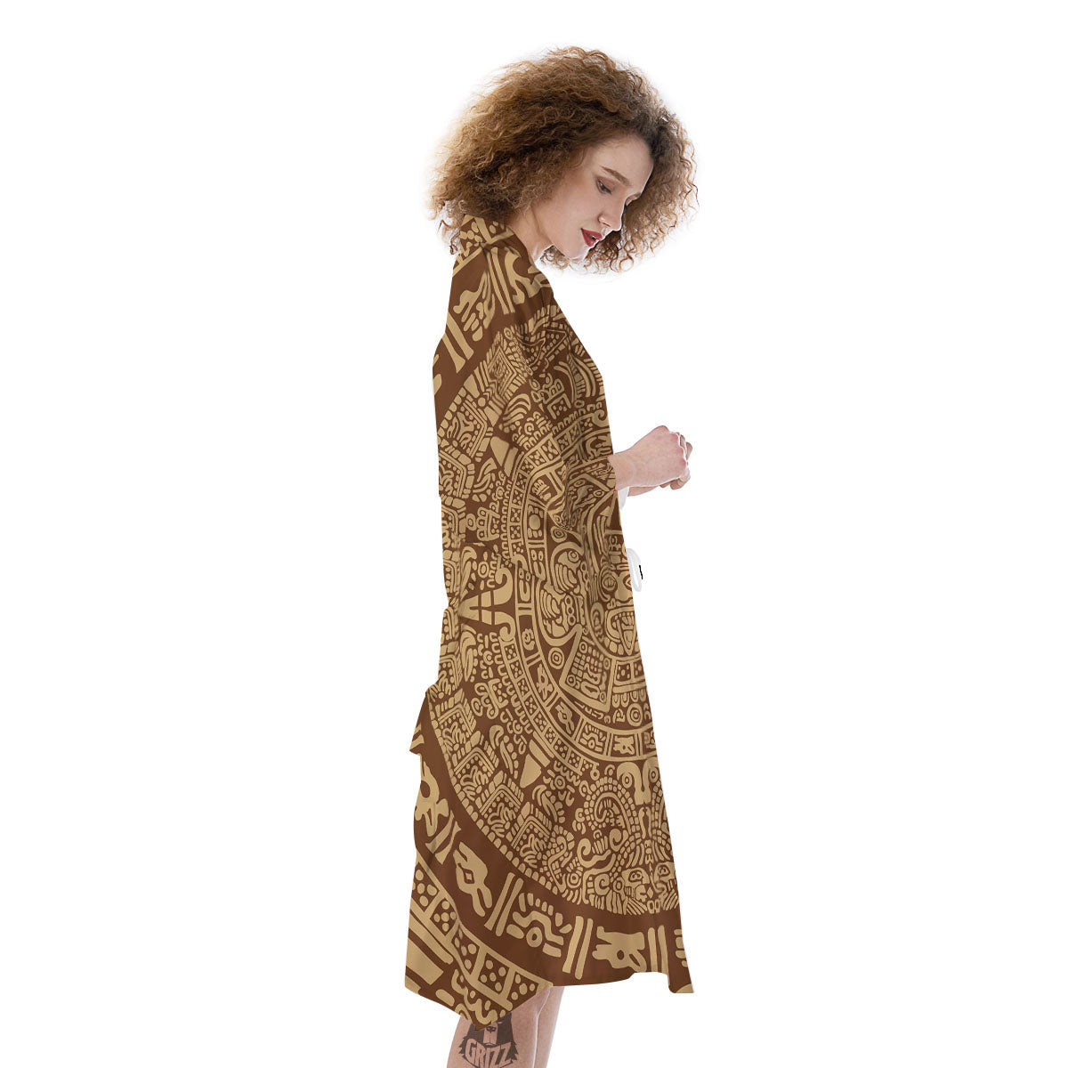 Symbol Mayan Print Kimono-grizzshop
