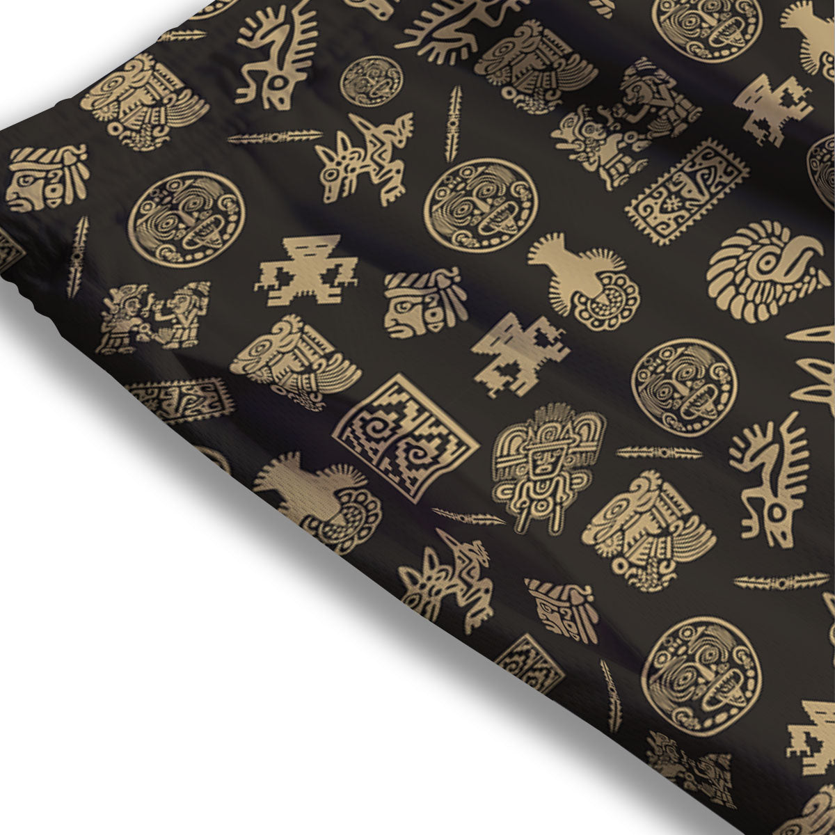 Symbol Mayan Print Pattern Mesh Shorts