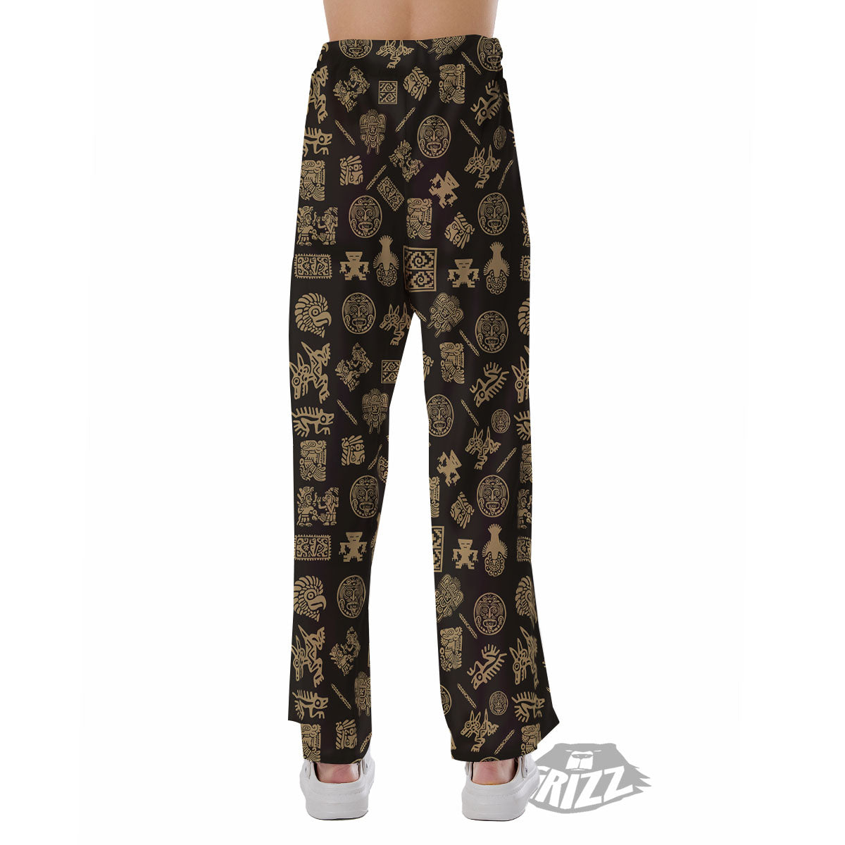 Symbol Mayan Print Pattern Pajama Pants-grizzshop