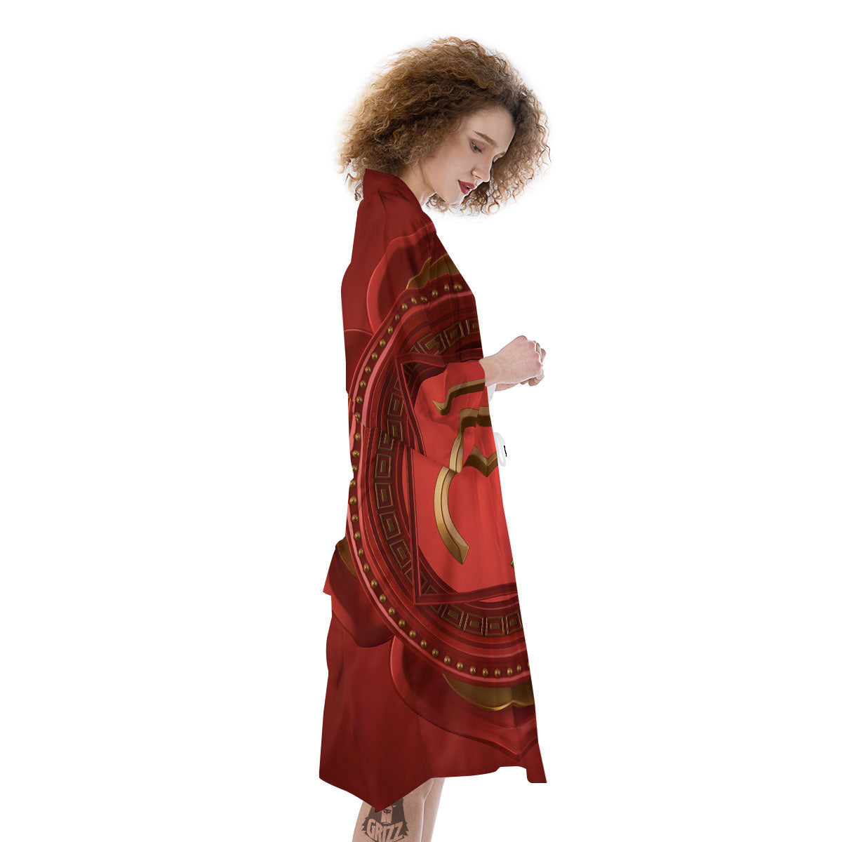 Symbol Muladhara Chakra Print Kimono-grizzshop