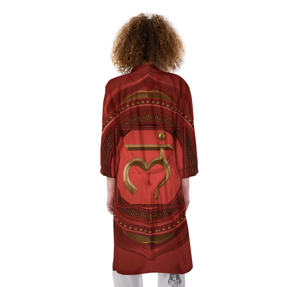 Symbol Muladhara Chakra Print Kimono-grizzshop