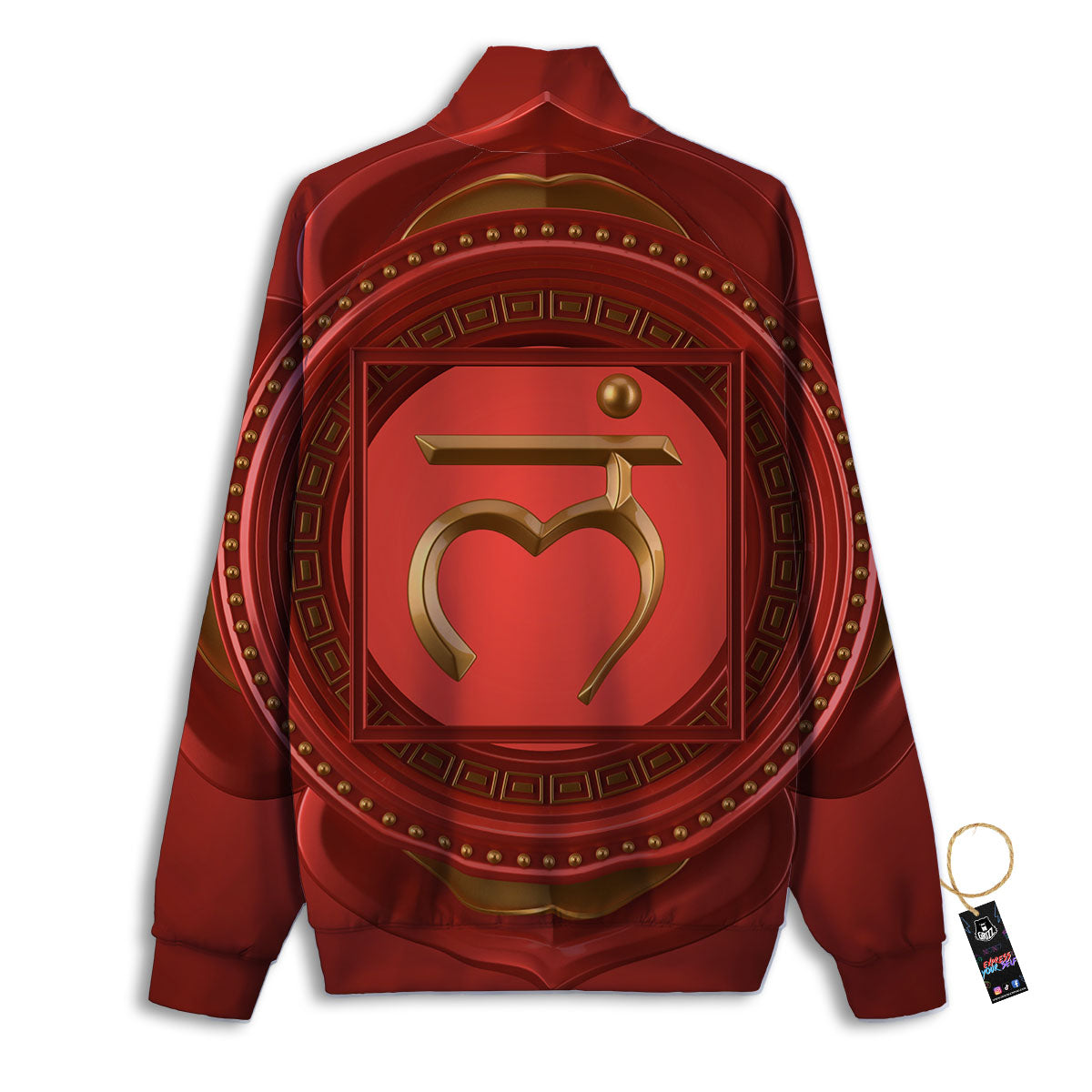 Symbol Muladhara Chakra Print Track Jacket-grizzshop