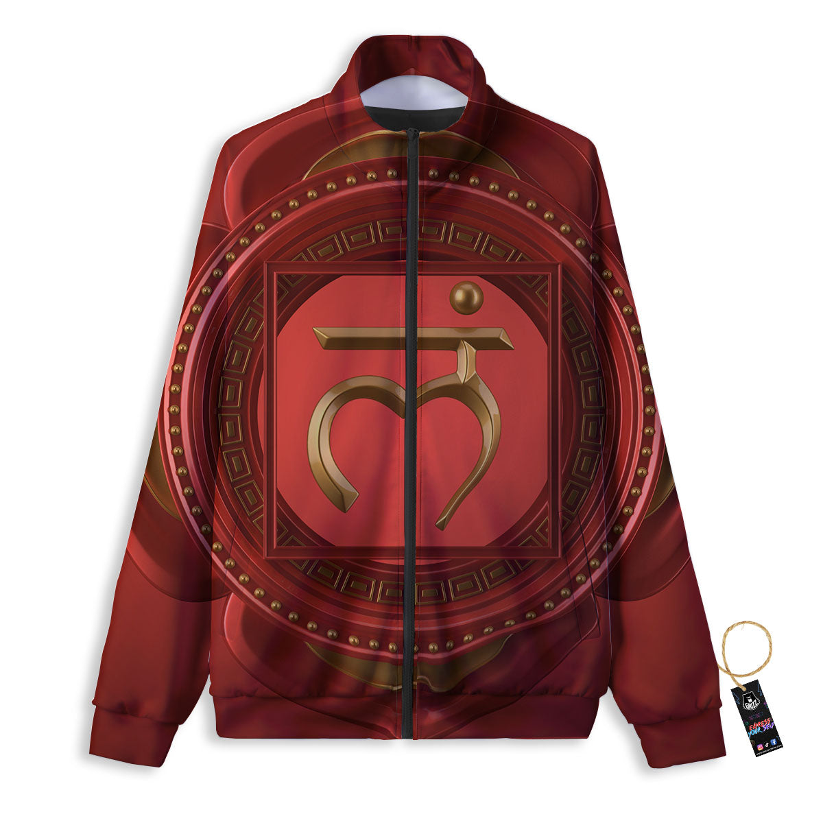 Symbol Muladhara Chakra Print Track Jacket-grizzshop