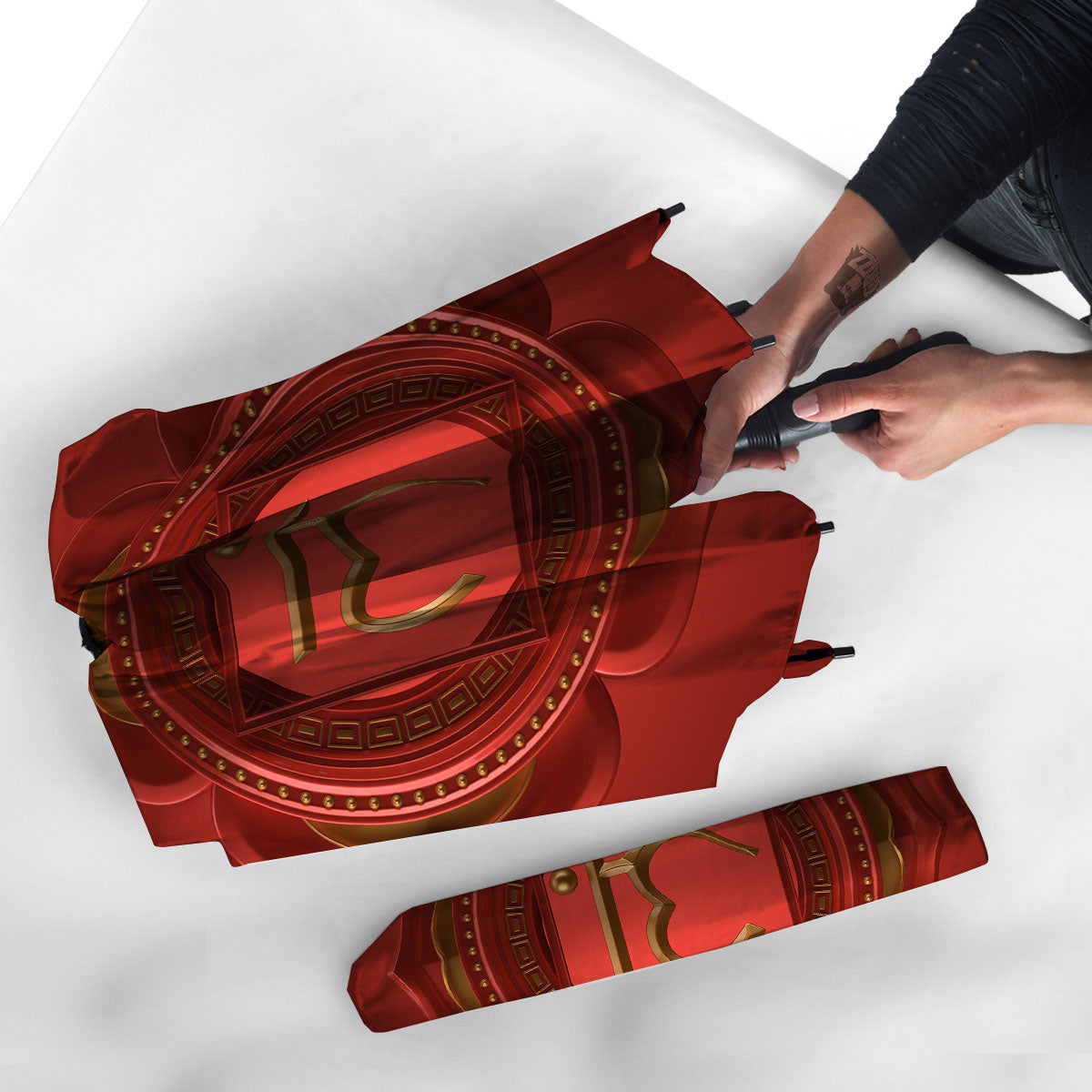 Symbol Muladhara Chakra Print Umbrella-grizzshop