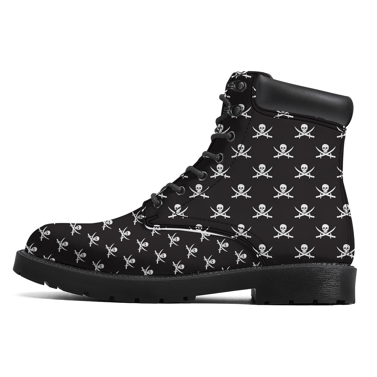 Symbol Pirate Skull Print Pattern Boots-grizzshop