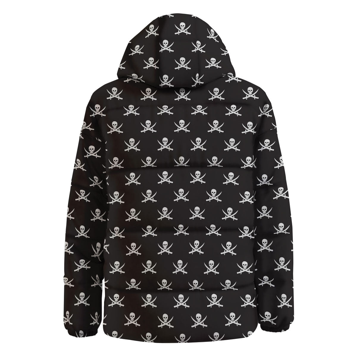 Symbol Pirate Skull Print Pattern Down Jacket-grizzshop
