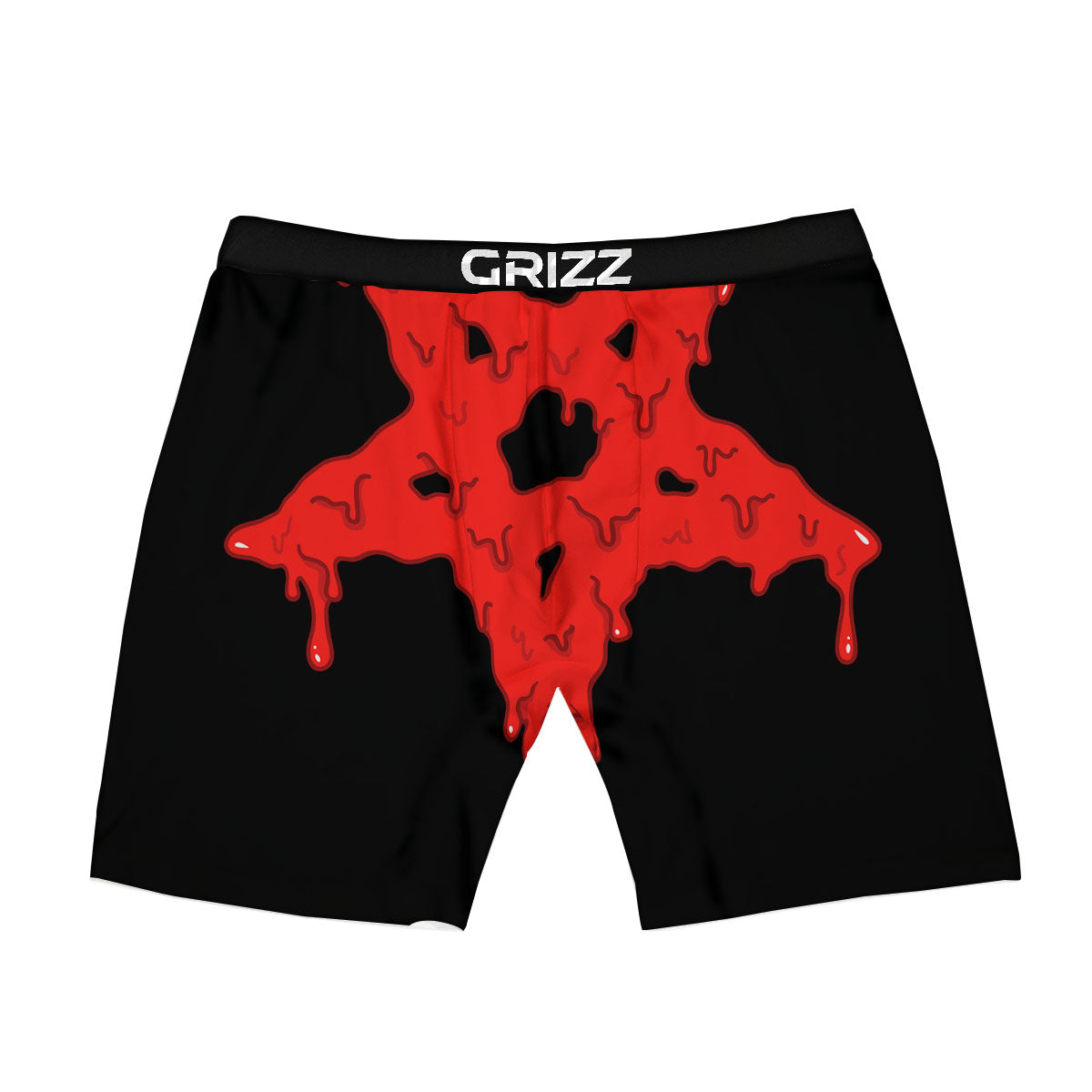 Symbol Red Pentagram Print Boxer Briefs-grizzshop