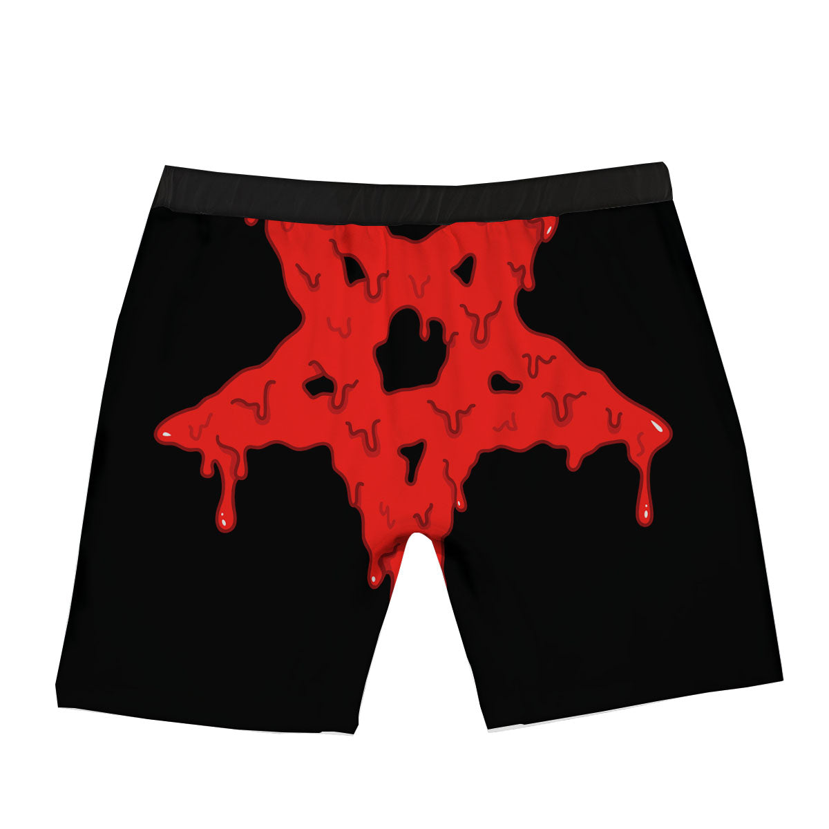 Symbol Red Pentagram Print Boxer Briefs-grizzshop