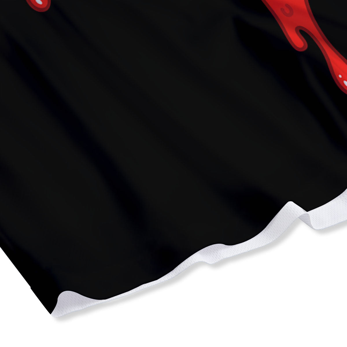 Symbol Red Pentagram Print Mesh Shorts