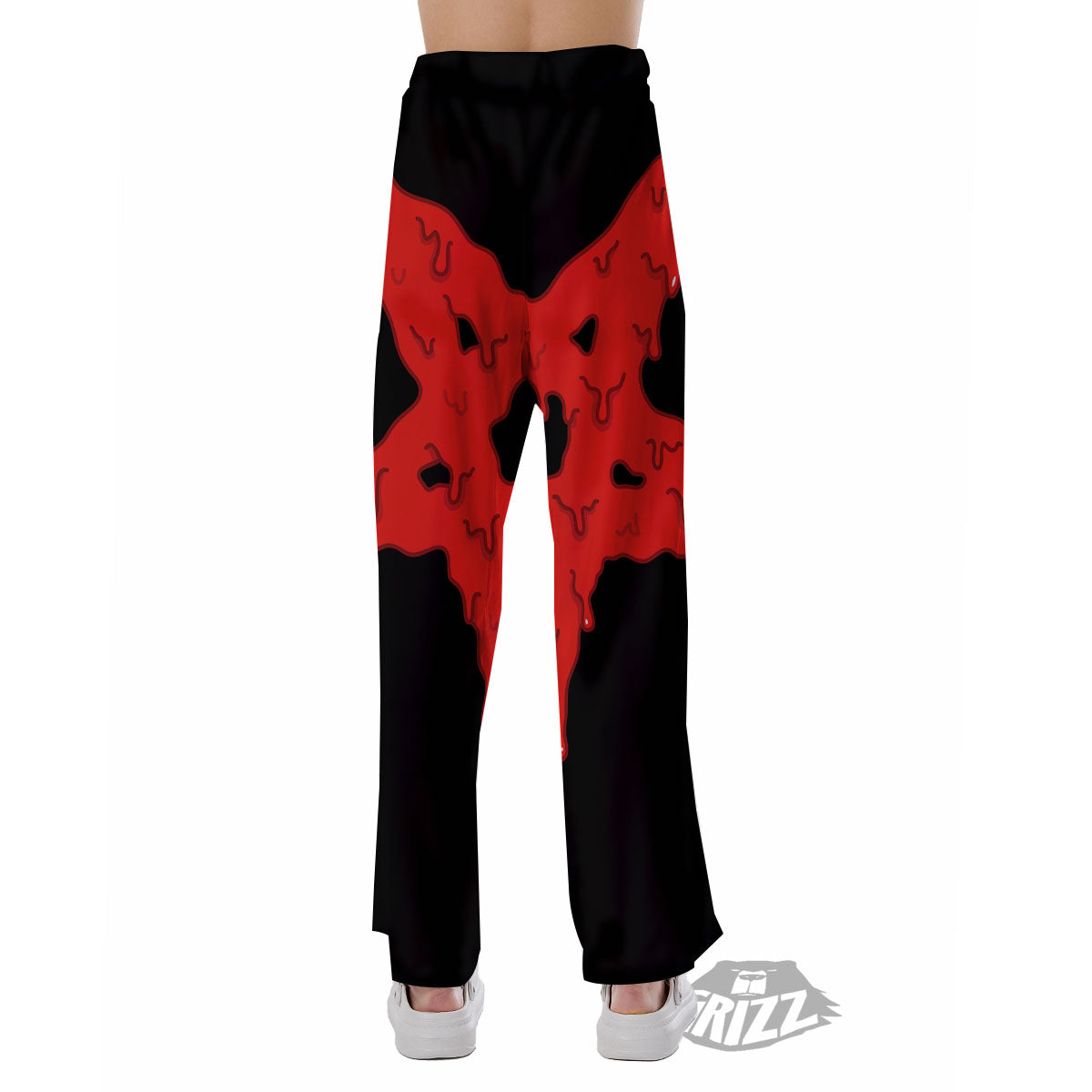 Symbol Red Pentagram Print Pajama Pants-grizzshop