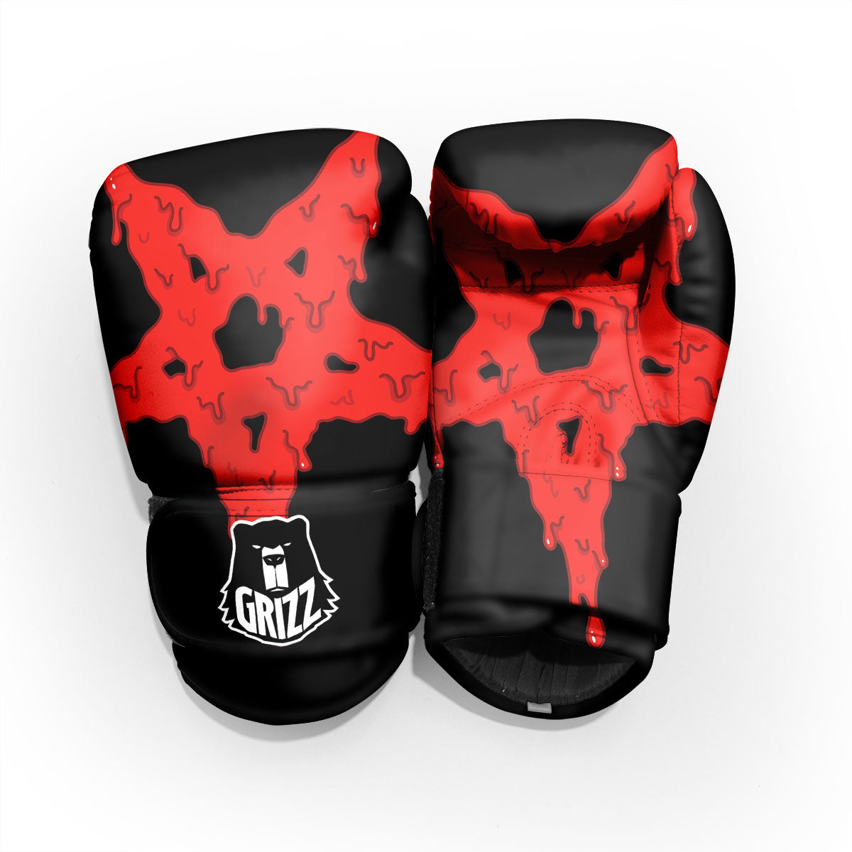 Symbol Red Pentagram Print Pro Boxing Glove