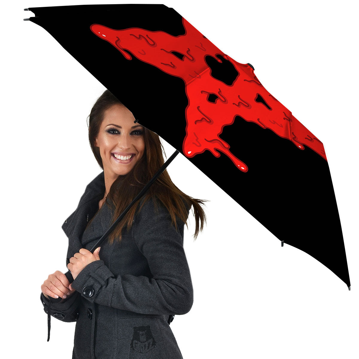 Symbol Red Pentagram Print Umbrella-grizzshop