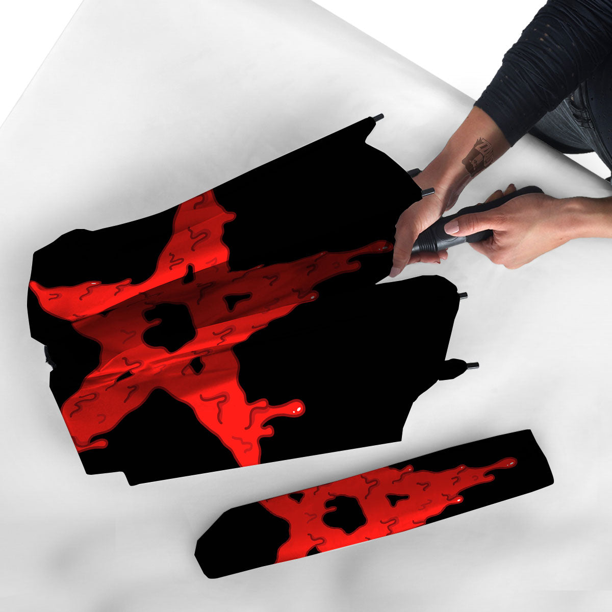 Symbol Red Pentagram Print Umbrella-grizzshop