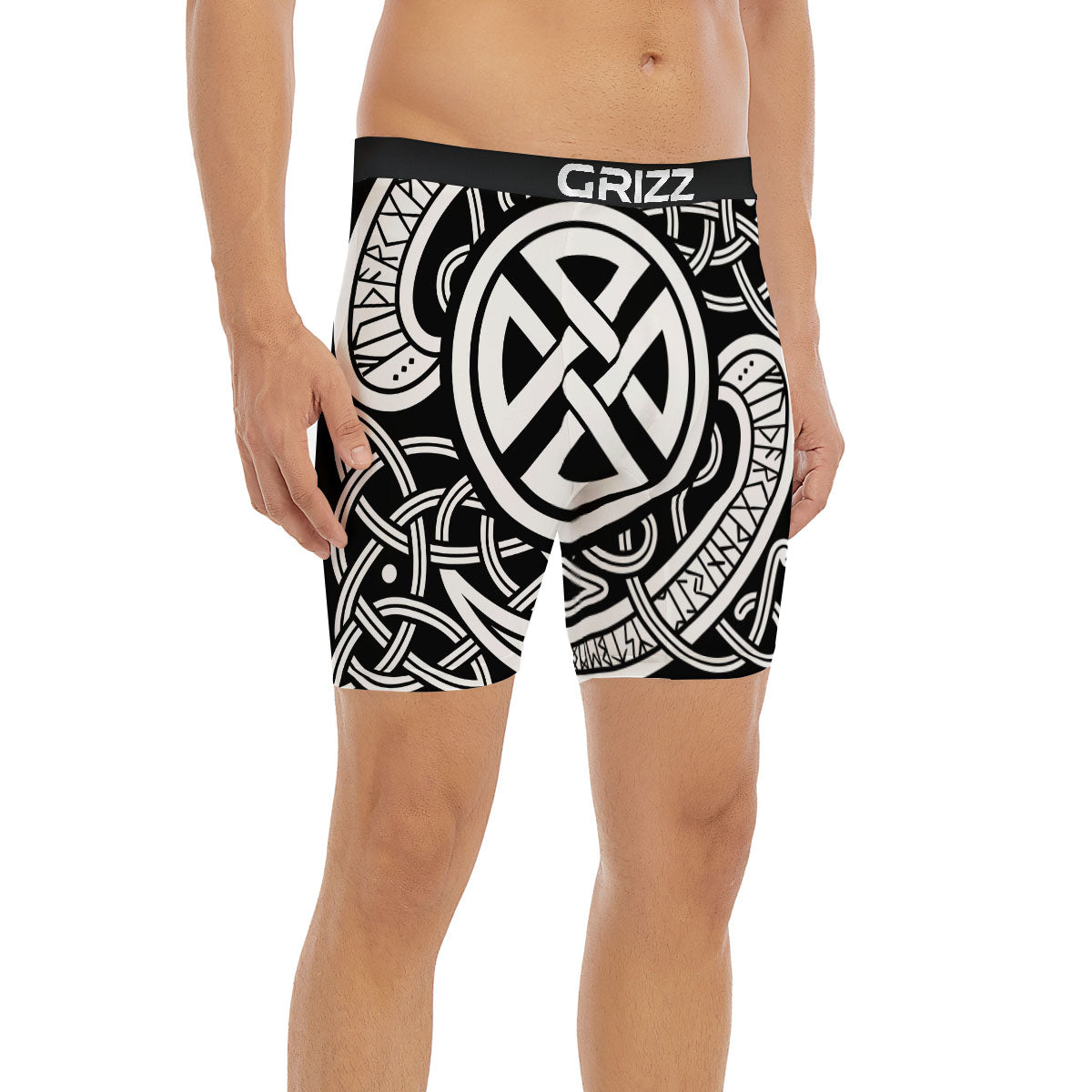 Symbol Viking Norse Runes Print Boxer Briefs-grizzshop