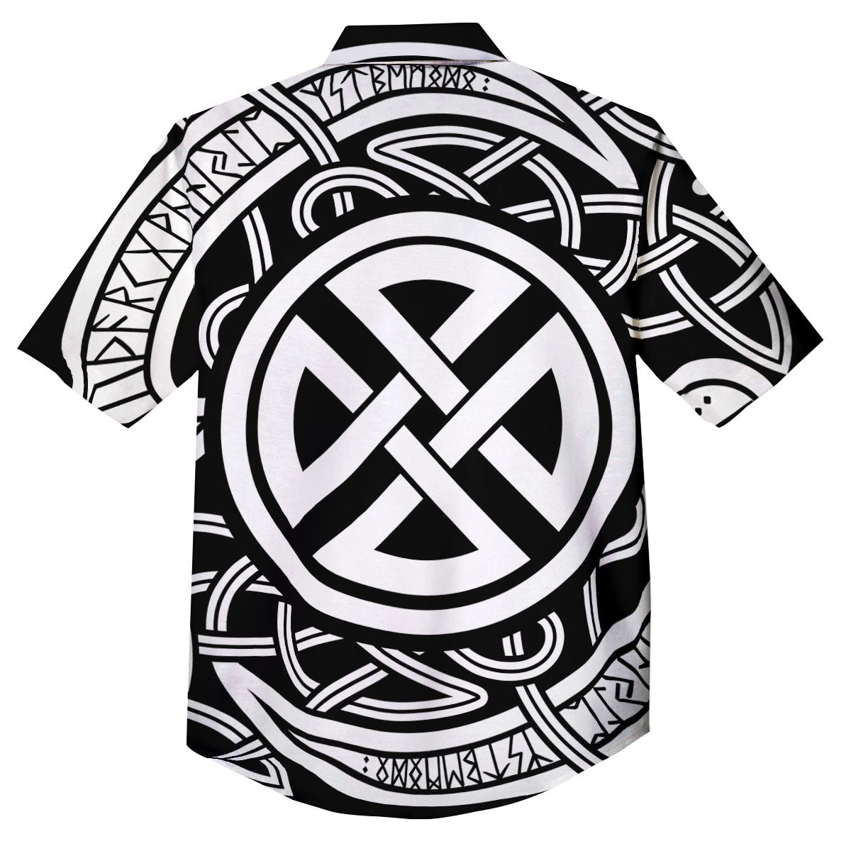 Symbol Viking Norse Runes Print Button Up Shirt-grizzshop