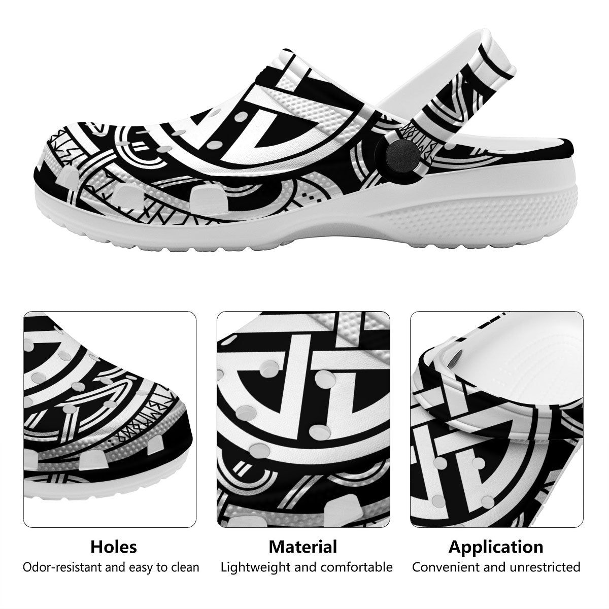 Symbol Viking Norse Runes Print Clog-grizzshop