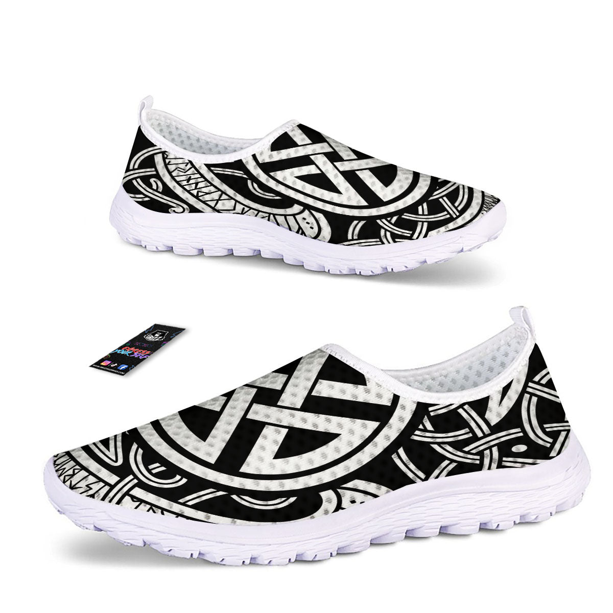 Symbol Viking Norse Runes Print Nurse Shoes-grizzshop