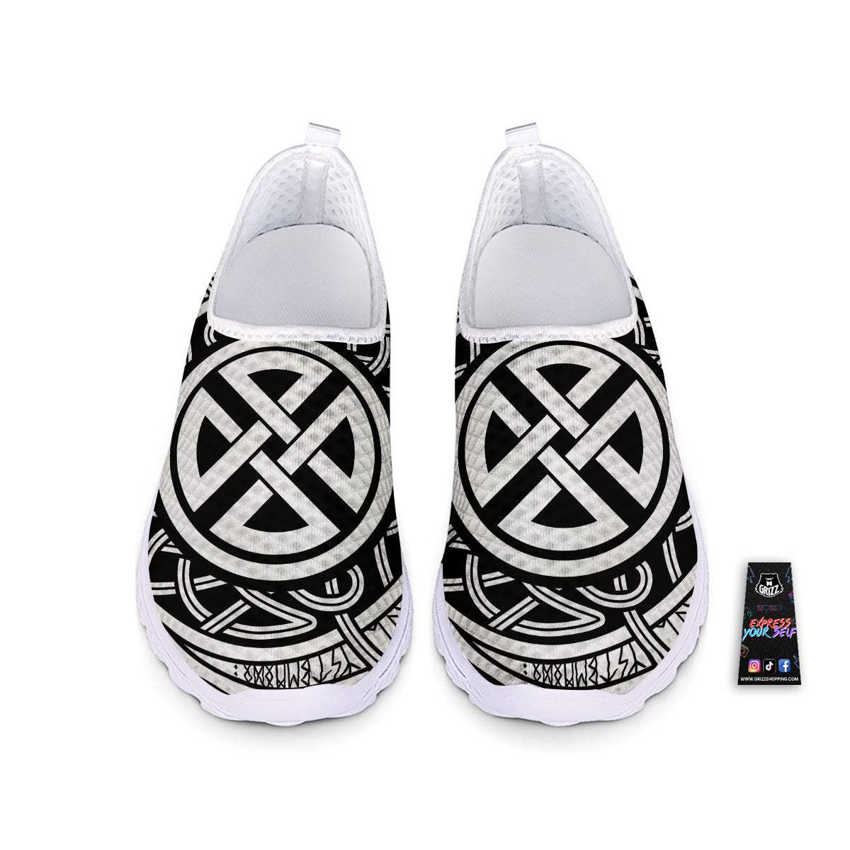 Symbol Viking Norse Runes Print Nurse Shoes-grizzshop