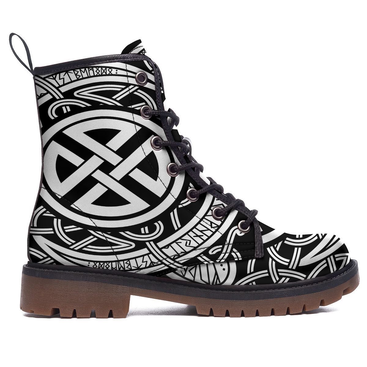 Symbol Viking Norse Runes Print Work Boots-grizzshop