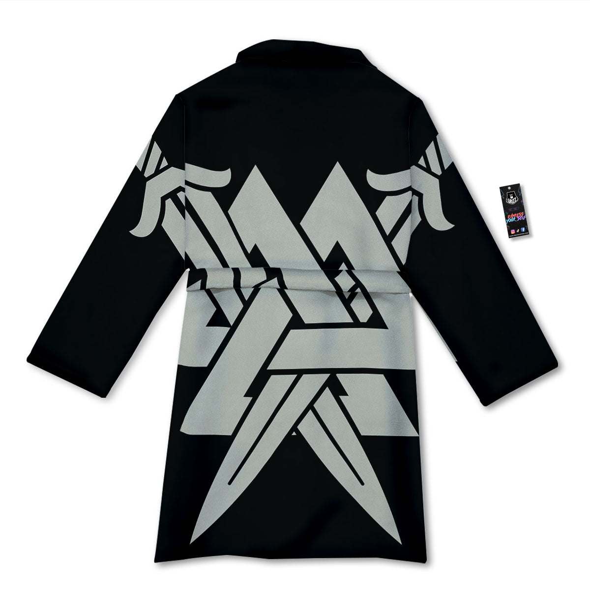 Symbol Viking Valhalla Print Bathrobe-grizzshop