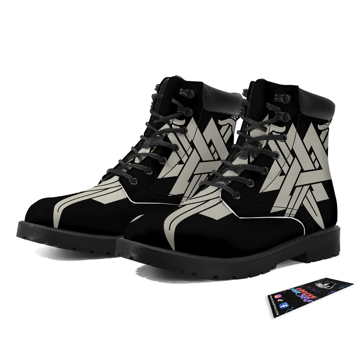 Symbol Viking Valhalla Print Boots-grizzshop