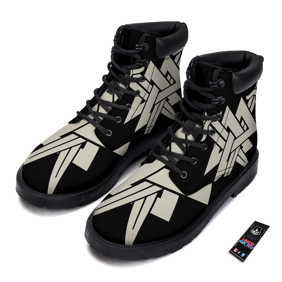 Symbol Viking Valhalla Print Boots-grizzshop