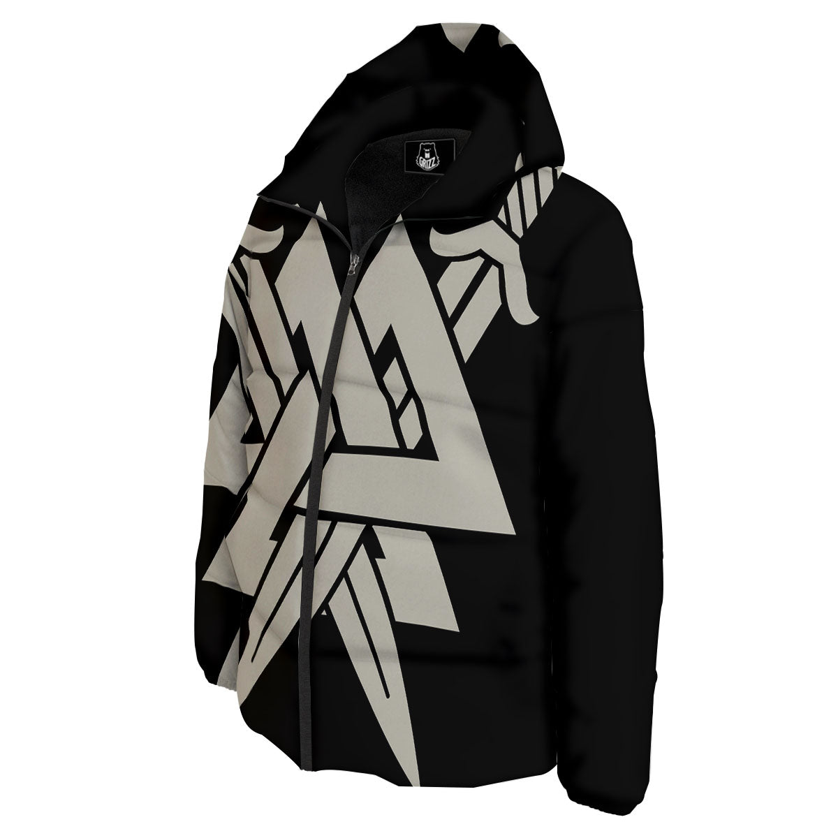 Symbol Viking Valhalla Print Down Jacket-grizzshop