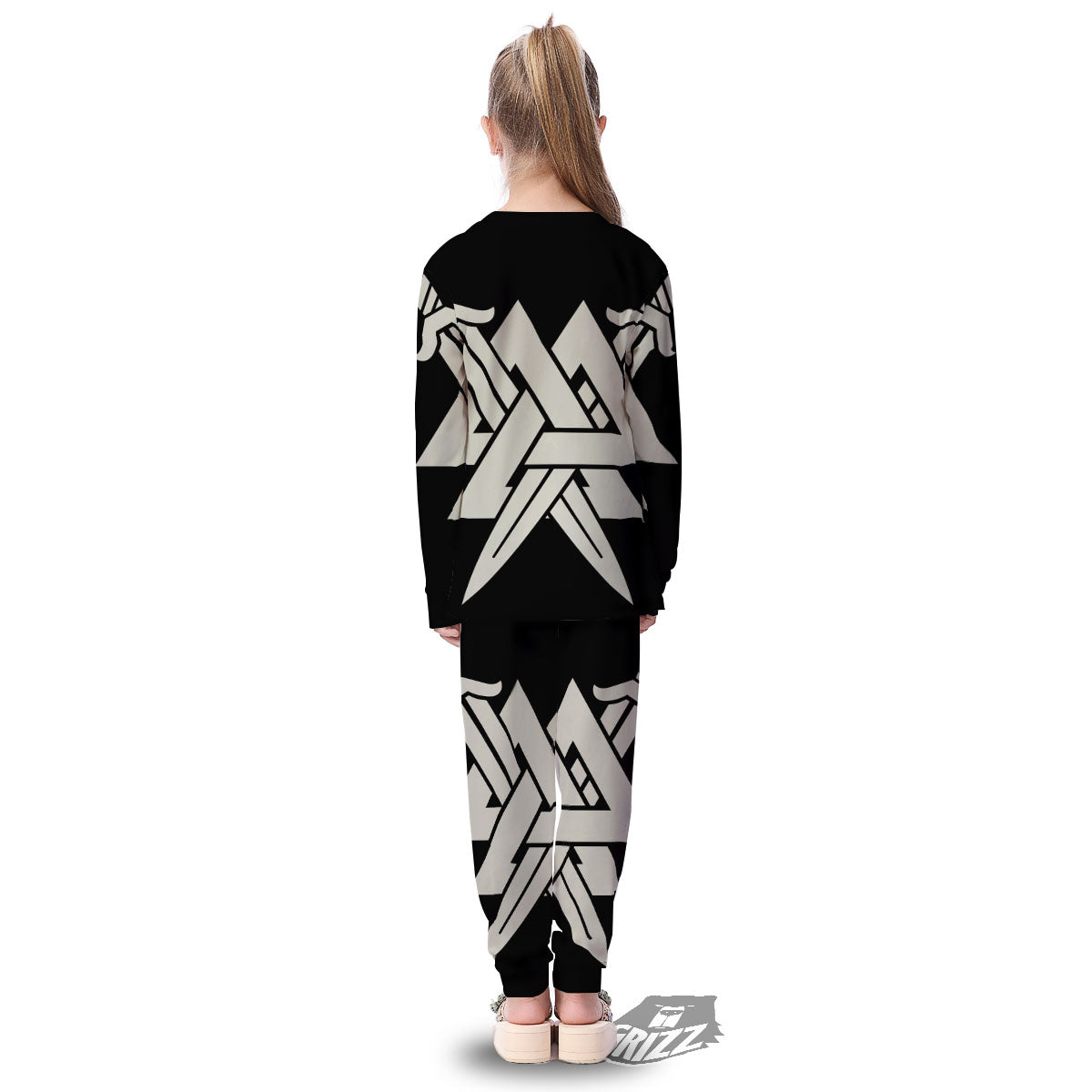 Symbol Viking Valhalla Print Kid's Pajamas-grizzshop