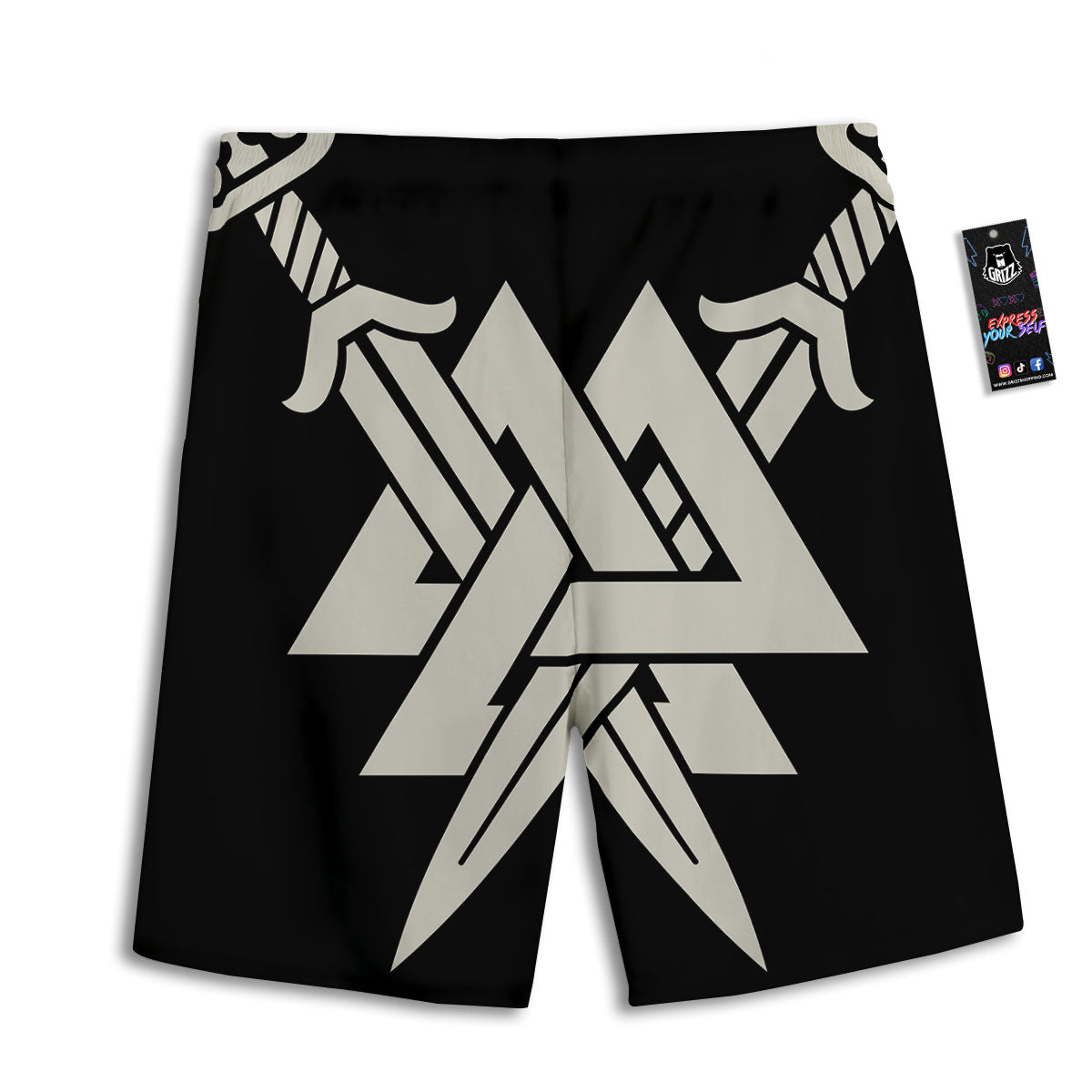 Symbol Viking Valhalla Print Men's Athletic Shorts