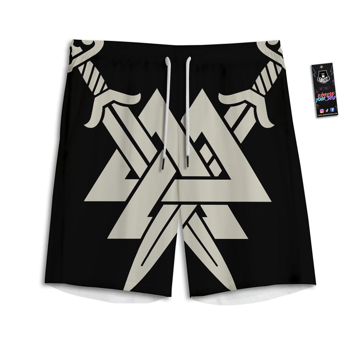 Symbol Viking Valhalla Print Men's Athletic Shorts
