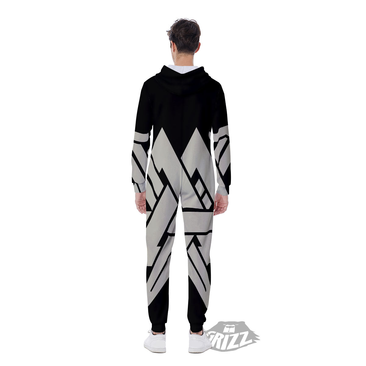 Symbol Viking Valhalla Print Men's Jumpsuit-grizzshop